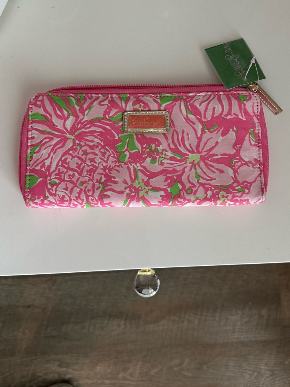 Lilly Pulitzer Mai Tai Limeade GWP Travel Wallet NWT plastic covered 78588